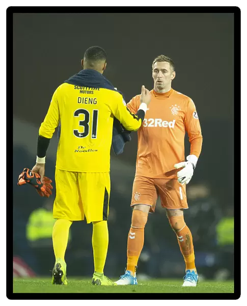Rangers vs Dundee: McGregor and Dieng Share a Moment at Ibrox Stadium