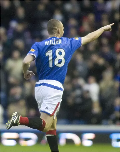 Rangers Kenny Miller's Euphoric Celebration: Unforgettable 6-1 Victory Over Motherwell at Ibrox Stadium (Clydesdale Bank Premier League)