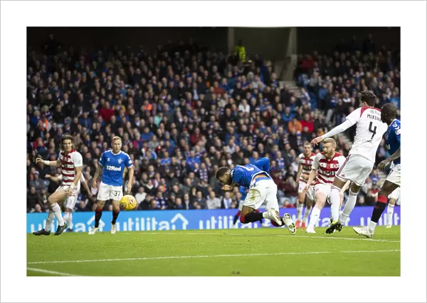 Rangers Connor Goldson Heads In Fifth Goal: Rangers 5-0 Hamilton (Scottish Premiership, Ibrox Stadium)