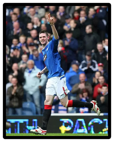 Rangers Kyle Lafferty: First Goal Ecstasy in Rangers 2-0 Victory over Hearts (Clydesdale Bank Scottish Premier League)