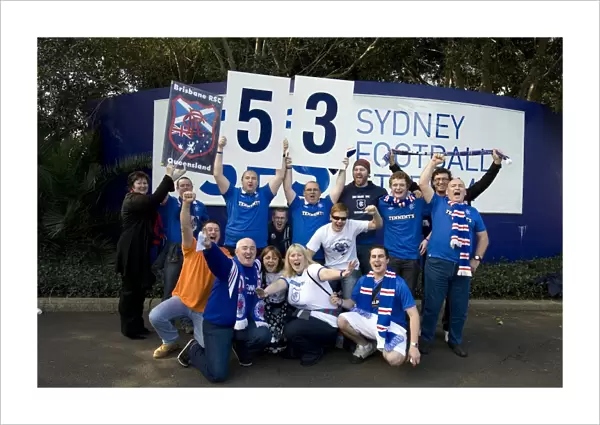 Rangers Fans Gathering Outside Sydney Football Stadium for Sydney Festival of Football 2010