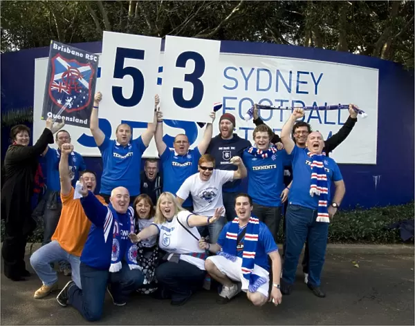Rangers Fans Gathering Outside Sydney Football Stadium for Sydney Festival of Football 2010