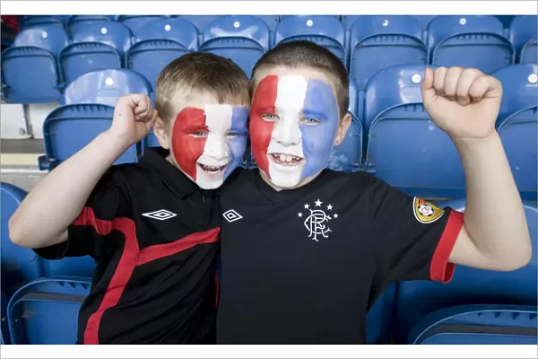 Rangers Glory: Ben Currie and Josh McSalley's Jubilant 4-0 Victory Celebration with Ibrox Fans (Face Painted)