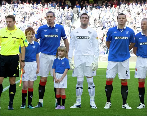 Rangers Football Club: Triumphant 4-0 Win at Ibrox Stadium - Celebrating with the Mighty Rangers Mascots
