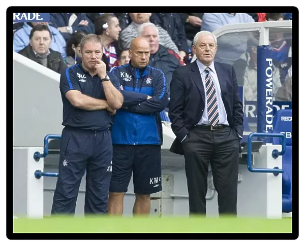 Rangers in Triumph: McCoist, Smith, and McDowall's Jubilant Celebration after 4-1 Victory over Motherwell