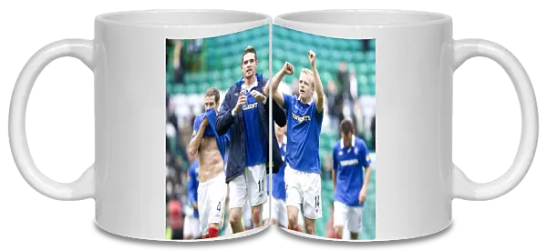 Triumphant Celebration: Kyle Lafferty and Steven Naismith's Glory Moment (3-1) - Rangers Victory Over Celtic