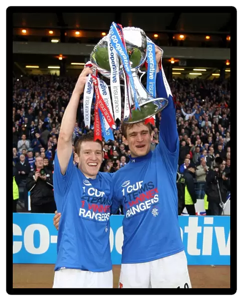 Rangers Football Club: Davis and Jelavic Celebrate Co-operative Cup Victory (2011)