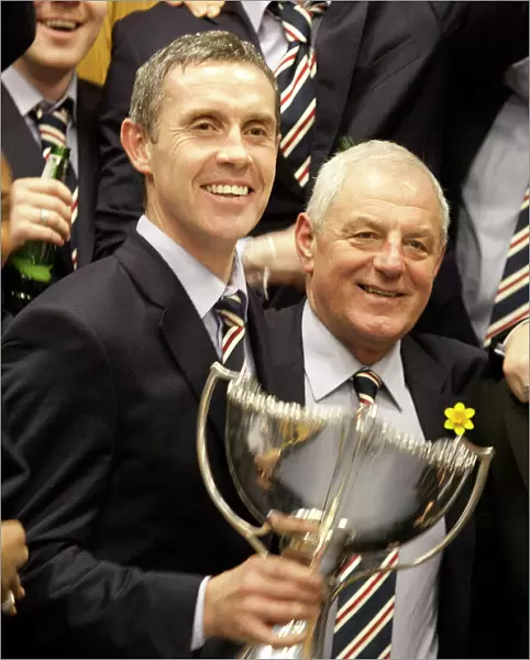 Rangers Football Club: David Weir and Walter Smith Celebrate Co-operative Cup Victory at Ibrox (2011)