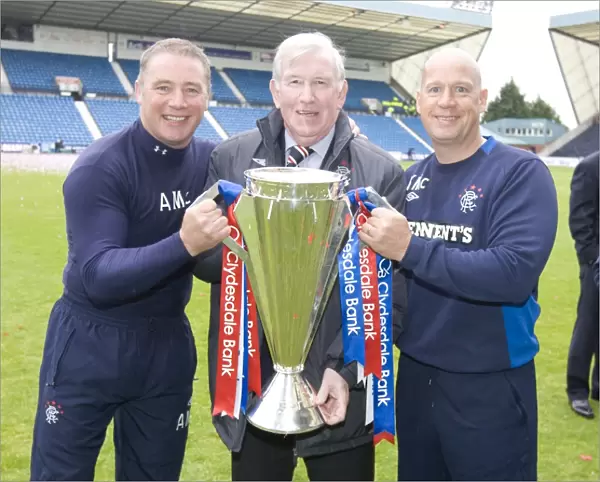 Rangers Football Club: 2010-2011 Scottish Premier League Champions - Triumphant Moment with Ally McCoist, John Grieg, and Kenny McDowall at Rugby Park