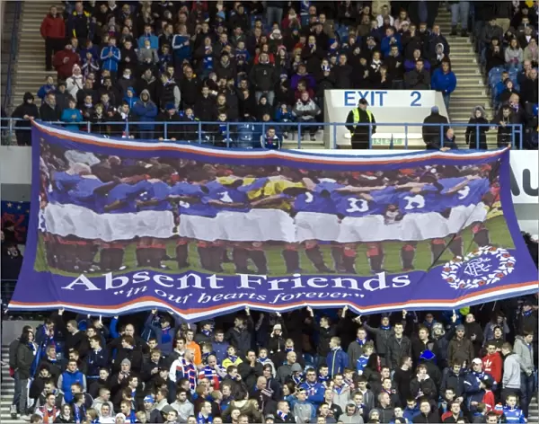 Triumphant Rangers Fans Celebrate 3-0 Victory Over Motherwell at Ibrox Stadium