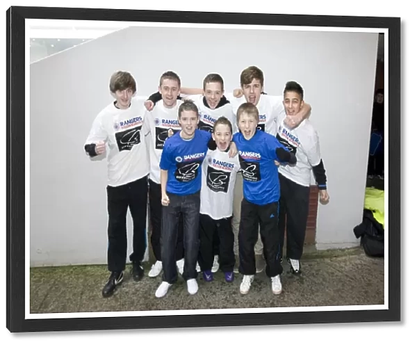 Rangers vs Kilmarnock: Young Soccer School Players Shine Amidst Challenging First Half at Ibrox Stadium