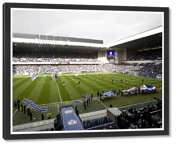 Rangers FC: A Sea of Passionate Fans - Pre-Match Unity at Ibrox Stadium