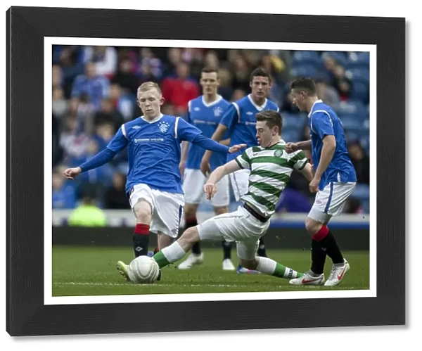 Rangers vs Celtic U17s: Darren Ramsay's Intense Battle at the Glasgow Cup Final, Ibrox Stadium
