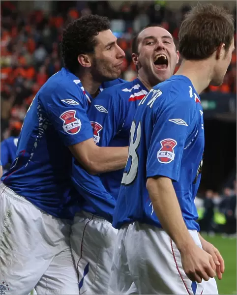 Rangers Football Club: Celebrating CIS Cup Victory with Kris Boyd and Carlos Cuellar at Hampden Park (2008)