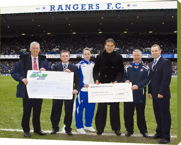 Rangers Under-17 Girls Triumph Over Hibernian: Victory Celebrated with Cheque Presentation at Ibrox
