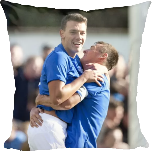 Rangers Kal Naismith: Rejoicing in His Goal Against Forres Mechanics in the Scottish Cup Second Round (Lee McCulloch in Background)