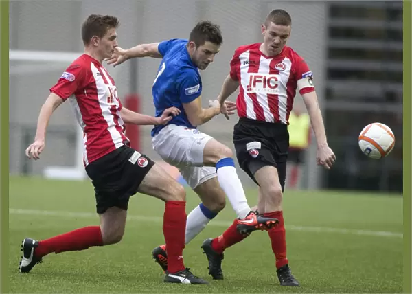 Rangers Andy Little Fights for Victory: Crushing Clyde 4-1 in Scottish Third Division Soccer at Broadwood Stadium