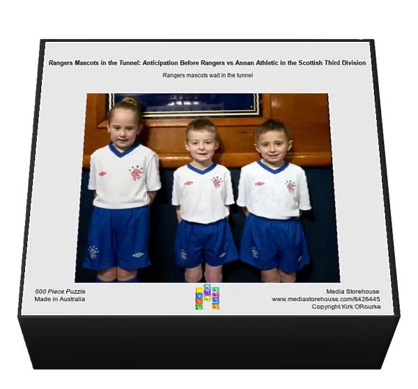 Rangers Mascots in the Tunnel: Anticipation Before Rangers vs Annan Athletic in the Scottish Third Division (1-2 in Favor of Annan)
