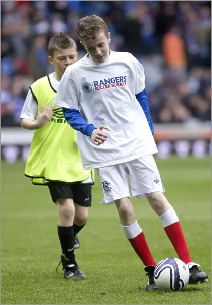 Young Rangers Shine: Third Division Soccer School Matches at Ibrox during Rangers 2-0 Victory over Clyde
