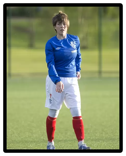 Megan Sneddon in Action: Rangers Ladies vs Hibernian Ladies - Scottish Women's Premier League Soccer Match