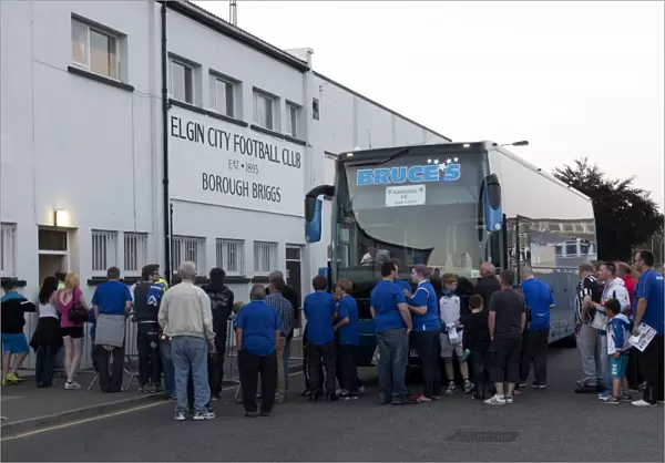 Rangers FC: Eager Fans Await Team Bus Before Elgin City Pre-Season Friendly