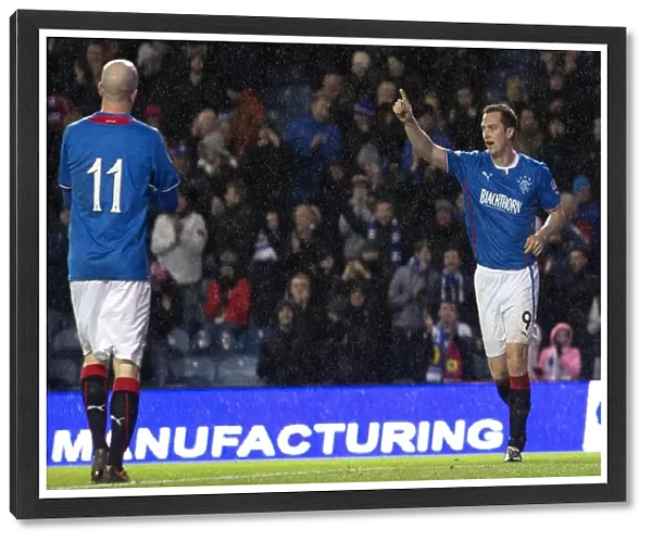 Rangers Jon Daly: Dramatic Goal Celebration in Scottish Cup Win vs. Dunfermline Athletic at Ibrox Stadium (SPFL League 1, 2003)
