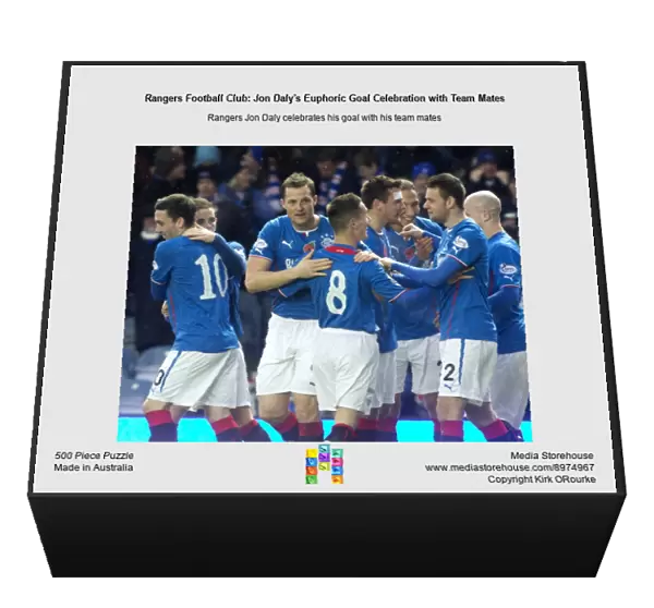 Rangers Football Club: Jon Daly's Euphoric Goal Celebration with Team Mates (SPFL League 1 Winning Moment at Ibrox Stadium, Scottish Cup Champions 2003)