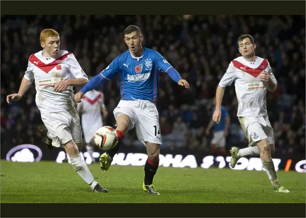Rangers Fraser Aird in Action: Ibrox Showdown vs Airdrieonians - SPFL League 1 (Scottish Cup Champions 2003)