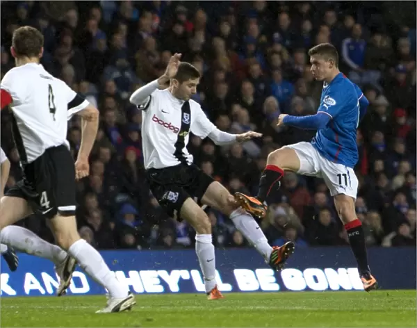 Rangers Fraser Aird Scores the Second Goal in Scottish Cup Victory at Ibrox Stadium (2003)