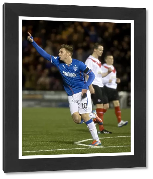 Rangers Lewis Macleod: Celebrating Goal in Scottish League One Match vs. Airdrieonians (PA Wire)