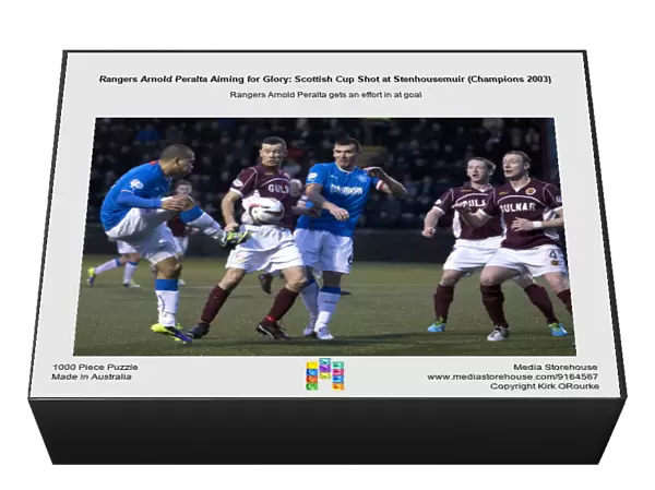 Rangers Arnold Peralta Aiming for Glory: Scottish Cup Shot at Stenhousemuir (Champions 2003)