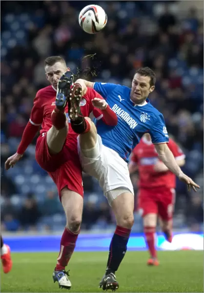 Rangers vs Brechin City: A Scottish Cup Clash at Ibrox Stadium - Jon Daly and Graham Hay in Action (2003)