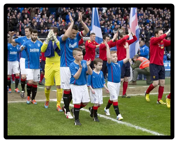 Rangers Football Club: Lee McCulloch and Mascots Celebrate Scottish Cup Quarter Final Victory (2003)
