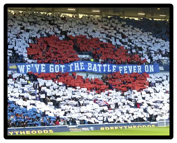 Rangers FC: Scottish Cup Semi-Final at Ibrox - Celebrating our 2003 Victory with Pride (Scottish Cup Winners) - A Sea of Supporter Card Displays