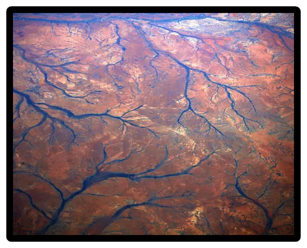 A general view of dried-up rivers in the Pilbara region of Western Australia