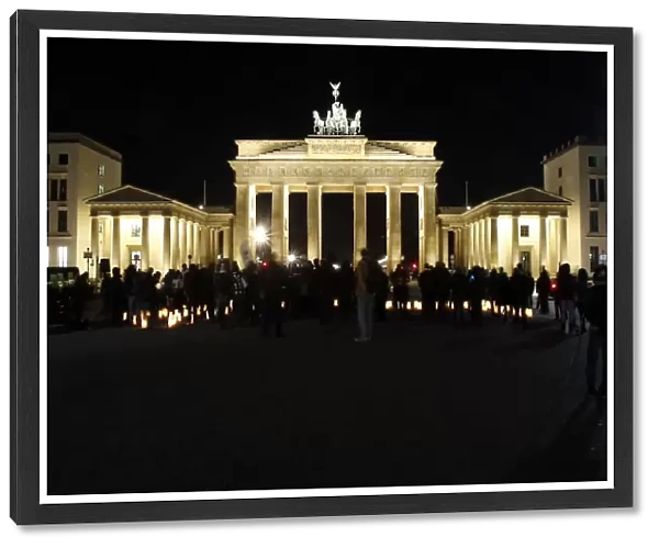 Brandenburg Gate in Berlin is seen before Earth Hour