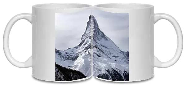 The Matterhorn mountain is pictured from Sunnegga in the ski resort of Zermatt