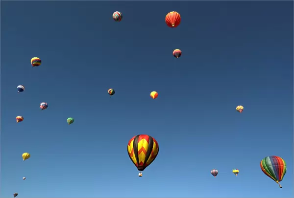 Hot air balloons take off for 25th annual hot air balloon rodeo in Steamboat Springs, Colorado