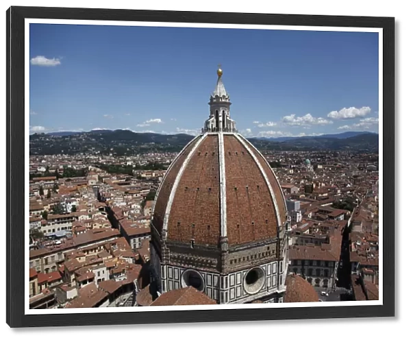 The dome of the Basilica di Santa Maria del Fiore is seen from Giottos bell tower in