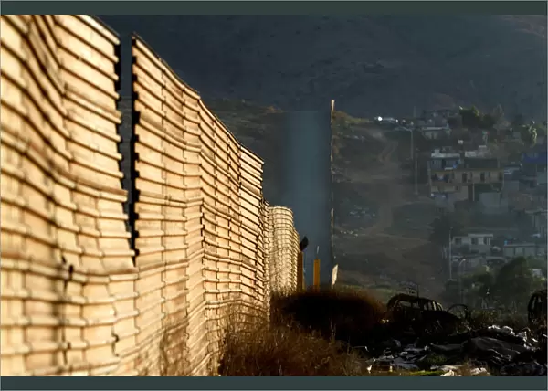 The border fence between the U. S. and Mexico is seen in this picture taken from the