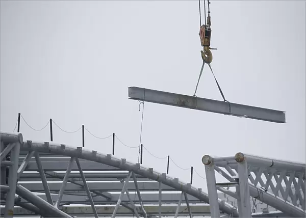 A view shows the steel carcass of a shopping mall under construction in Kiev