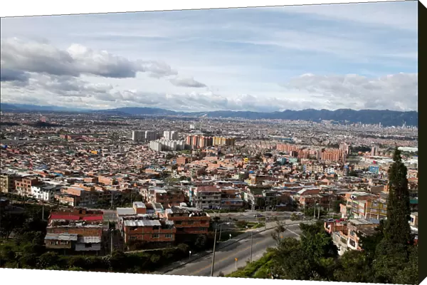 An aerial view of Bogota city