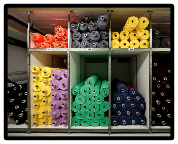 Different cotton fabric is pictured in the manufactory of the Textile company TRIGEMA