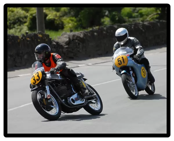 Patrick Walker (Norton) and Ian Bainbridge (Norton) 2007 Pre TT Classic
