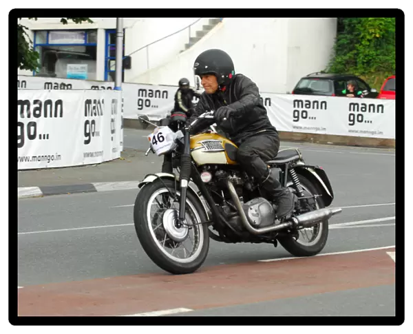 Peter Cottrell (Triumph) 2013 Classic TT Parade Lap