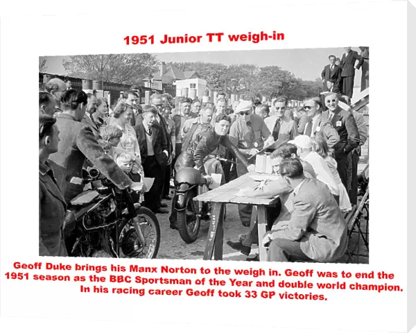 1951 Junior TT weigh-in