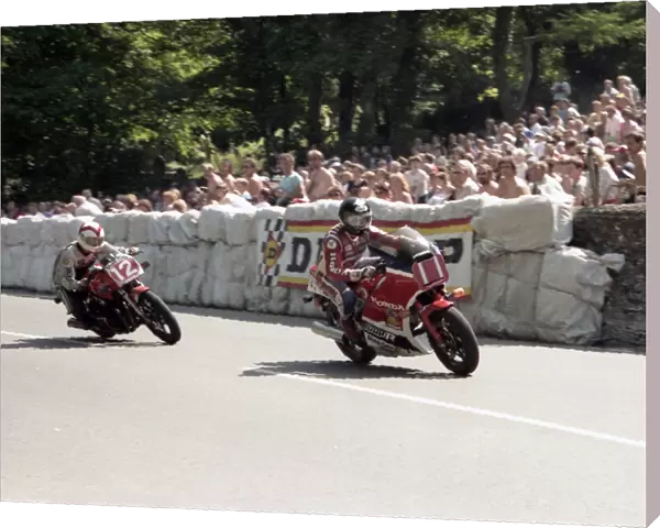 Roger Marshall (Honda) and Tony Matthews (Suzuki) 1984 Production TT