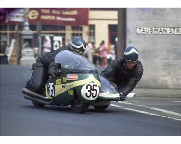 Ian McDonald & Andre Witherington (Triumph) 1970 500 Sidecar TT