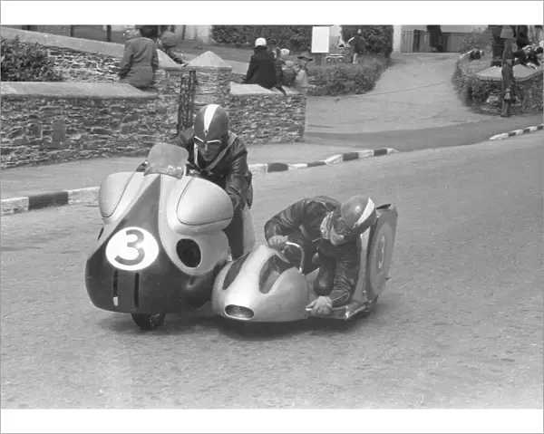 Henri Curchod & R Duboux (Norton) 1956 Sidecar TT