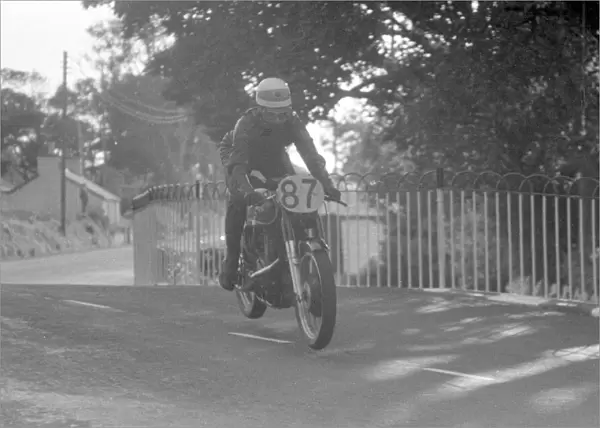 Peter Hodgson (AJS) 1957 Junior Manx Grand Prix